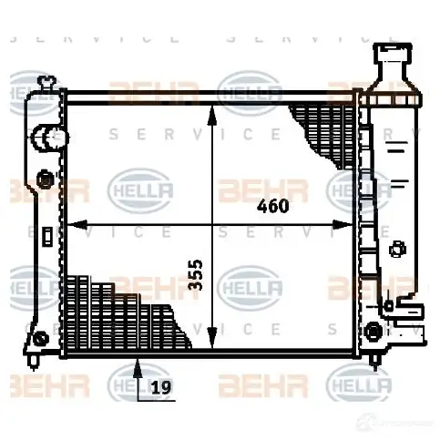 Радиатор охлаждения двигателя HELLA 8mk376719571 45979 ZOYMZ _BEHR HELLA SERVICE_ изображение 0