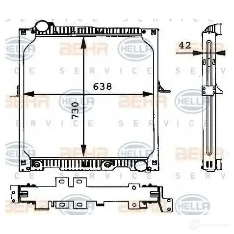 Радиатор охлаждения двигателя HELLA _BEHR HELLA SERVICE_ 46115 8mk376721321 B0DC7XJ
