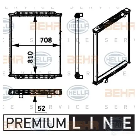 Радиатор охлаждения двигателя HELLA _BEHR HELLA SERVICE_ 8mk376722241 HLYE0DW 46184