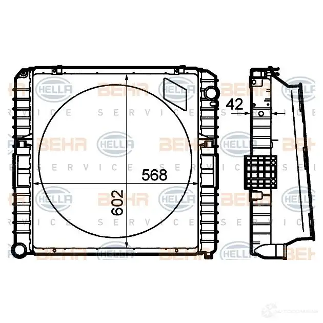 Радиатор охлаждения двигателя HELLA _BEHR HELLA SERVICE_ M5APDA 8mk376792131 47200