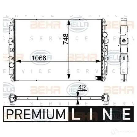 Радиатор охлаждения двигателя HELLA 8mk376721515 R5EL C3 1437475529