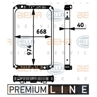 Радиатор охлаждения двигателя HELLA VE4OH 8mk376722021 _BEHR HELLA SERVICE_ 46164