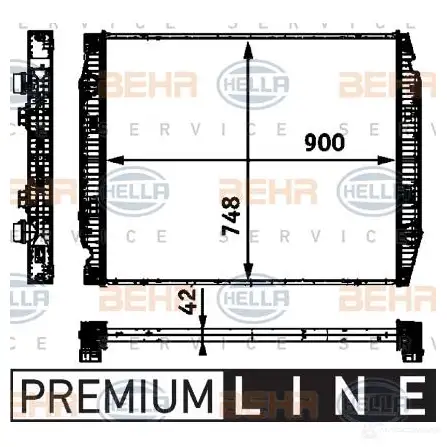 Радиатор охлаждения двигателя HELLA _BEHR HELLA SERVICE_ 46161 8mk376721791 HM85RC - Изображение 1