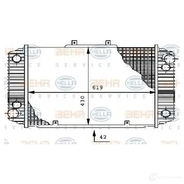 Радиатор охлаждения двигателя HELLA _BEHR HELLA SERVICE_ 8mk376710731 FYXKW 45226