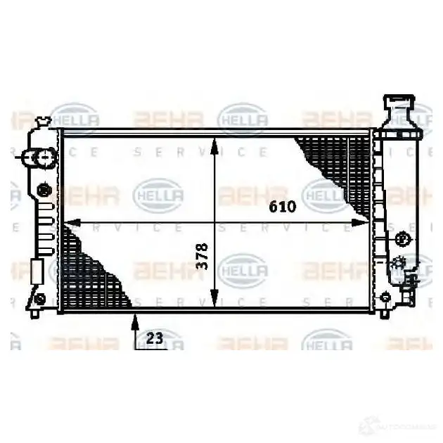 Радиатор охлаждения двигателя HELLA C4IYDYY 8mk376719601 _BEHR HELLA SERVICE_ 45982