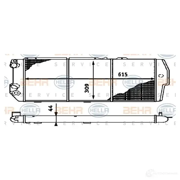 Радиатор охлаждения двигателя HELLA WYW2FNJ _BEHR HELLA SERVICE_ 45571 8mk376714581 изображение 0