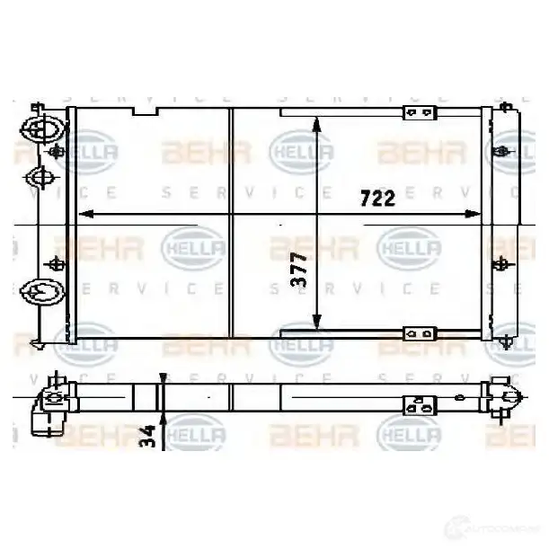 Радиатор охлаждения двигателя HELLA 45589 _BEHR HELLA SERVICE_ 8mk376714734 5XPII6M