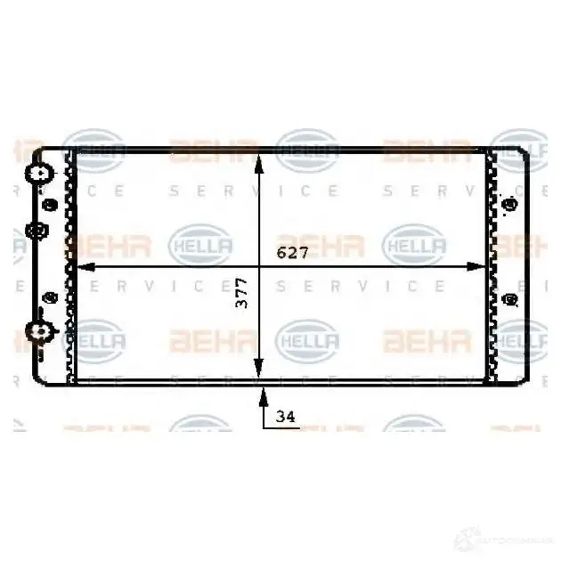 Радиатор охлаждения двигателя HELLA 8mk376717721 _BEHR HELLA SERVICE_ PTWIQ 45815