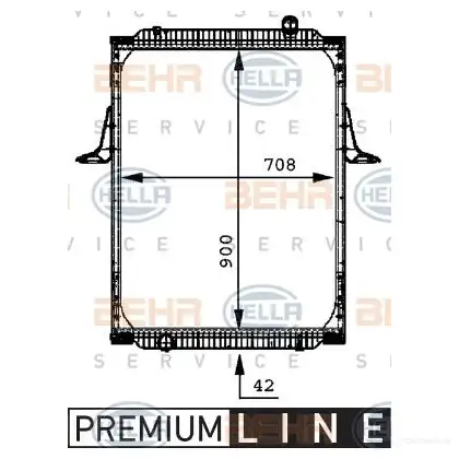 Радиатор охлаждения двигателя HELLA 8mk376721641 XZVB06 46148 _BEHR HELLA SERVICE_