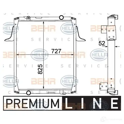 Радиатор охлаждения двигателя HELLA 8mk376774681 DM8OV 47088 _BEHR HELLA SERVICE_
