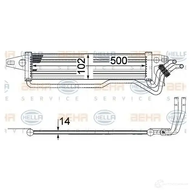 Радиатор охлаждения двигателя HELLA _BEHR HELLA SERVICE_ 46426 SMAM7 8mk376749811