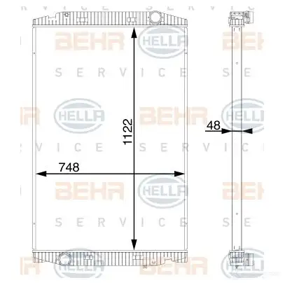 Радиатор охлаждения двигателя HELLA E7P W3M 8mk376702864 1437475557