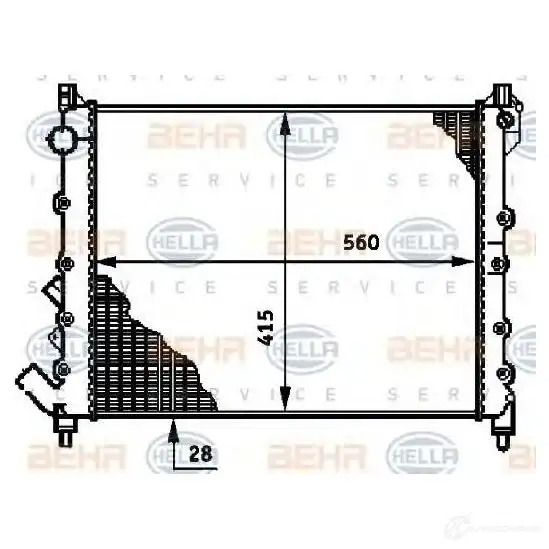 Радиатор охлаждения двигателя HELLA 45999 KMF4GV4 8mk376719761 _BEHR HELLA SERVICE_ изображение 5