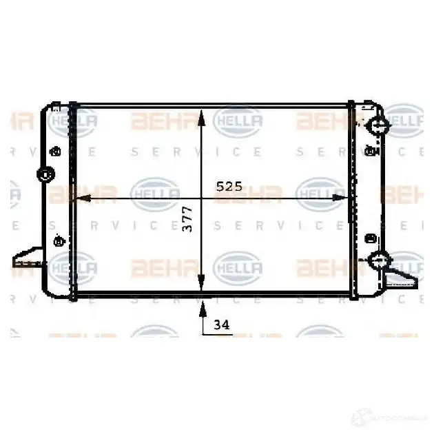 Радиатор охлаждения двигателя HELLA 1NXOW 45818 _BEHR HELLA SERVICE_ 8mk376717741