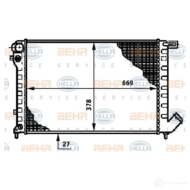 Радиатор охлаждения двигателя HELLA _BEHR HELLA SERVICE_ 46028 8mk376720241 6FJY6JY