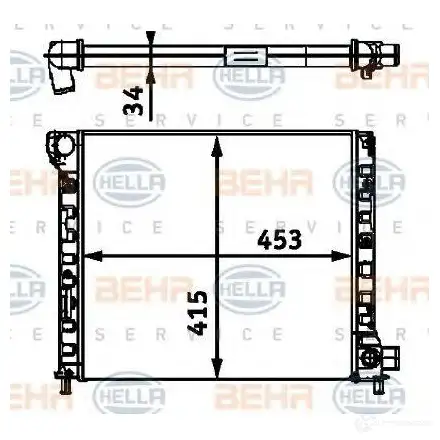 Радиатор охлаждения двигателя HELLA 8mk376713701 45495 7OSQ0 _BEHR HELLA SERVICE_