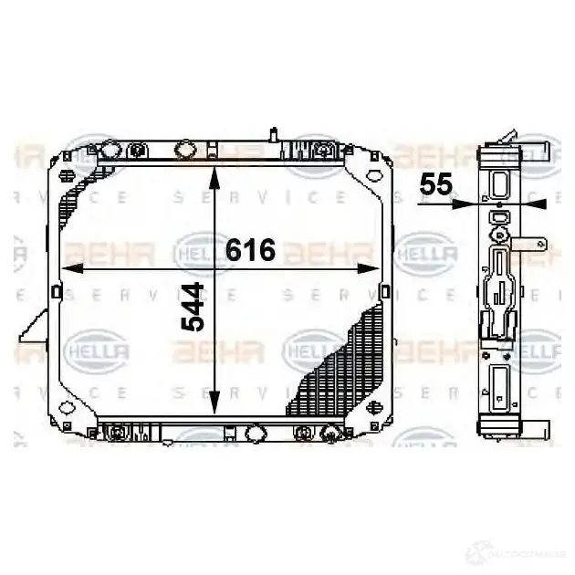 Радиатор охлаждения двигателя HELLA 45162 _BEHR HELLA SERVICE_ 50FVT 8mk376709741