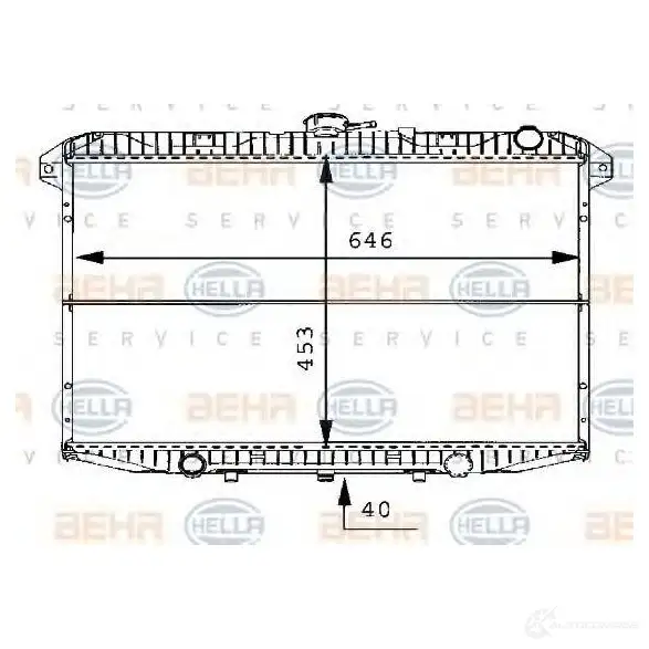 Радиатор охлаждения двигателя HELLA 44957 _BEHR HELLA SERVICE_ ES6VIYN 8mk376706491 изображение 0