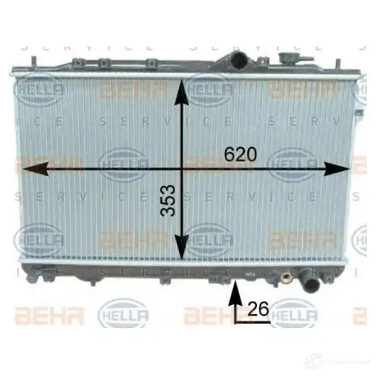 Радиатор охлаждения двигателя HELLA 46677 8mk376762151 _BEHR HELLA SERVICE_ WMIMQV