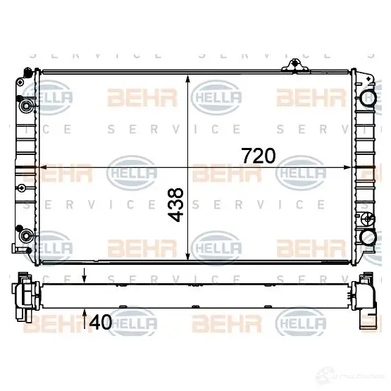 Радиатор охлаждения двигателя HELLA 46346 8mk376735341 NS4VV _BEHR HELLA SERVICE_ изображение 0