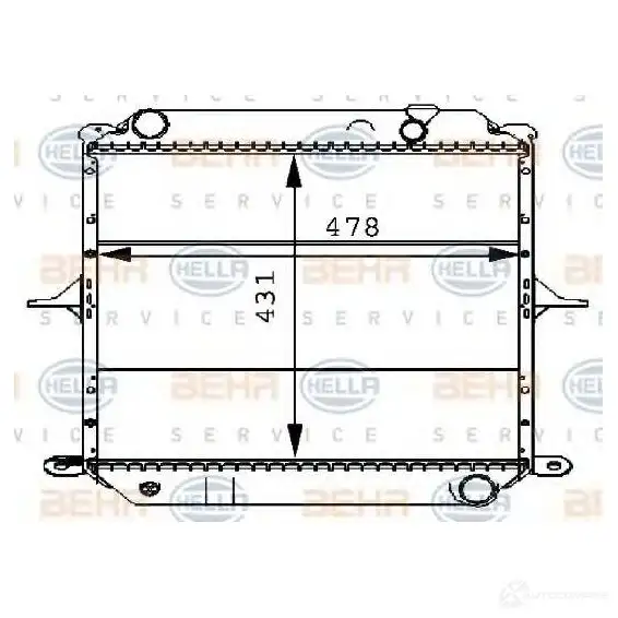 Радиатор охлаждения двигателя HELLA _BEHR HELLA SERVICE_ AYX3RWS 8mk376706551 44964