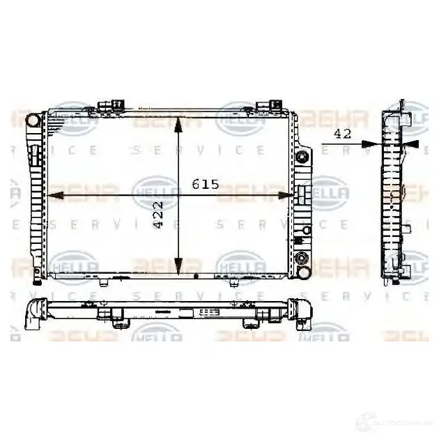 Радиатор охлаждения двигателя HELLA 8mk376711191 _BEHR HELLA SERVICE_ 45248 S7GGZ изображение 3