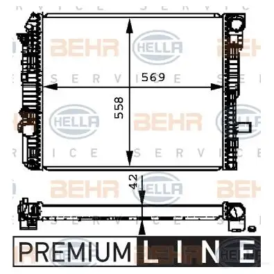 Радиатор охлаждения двигателя HELLA 8mk376721271 46110 DOGWP4 _BEHR HELLA SERVICE_ изображение 0