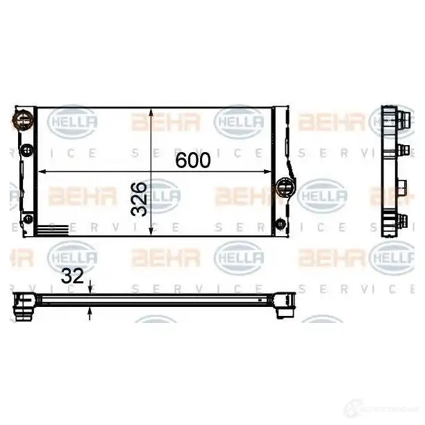 Радиатор охлаждения двигателя HELLA _BEHR HELLA SERVICE_ 46576 WR0KQ 8mk376755381 изображение 3