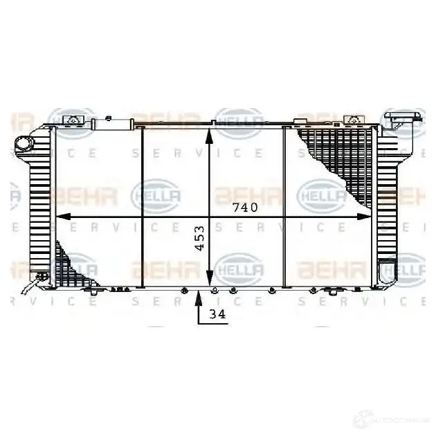 Радиатор охлаждения двигателя HELLA 8mk376706291 J1J8W6 _BEHR HELLA SERVICE_ 44938