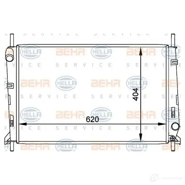 Радиатор охлаждения двигателя HELLA Z9DGN77 _BEHR HELLA SERVICE_ 46795 8mk376764051 изображение 0