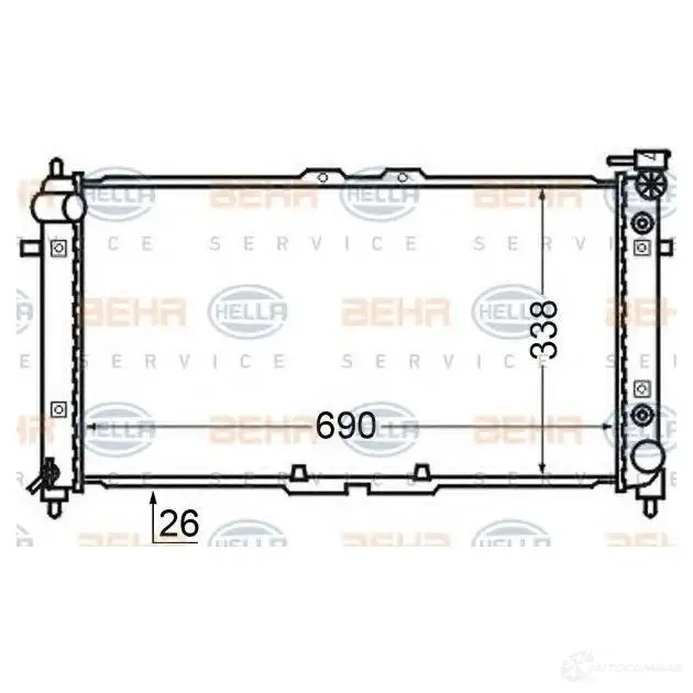 Радиатор охлаждения двигателя HELLA 46282 _BEHR HELLA SERVICE_ 8mk376727691 SXGPPP