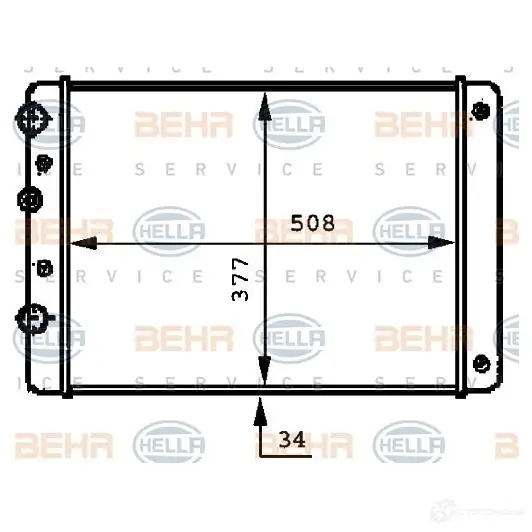 Радиатор охлаждения двигателя HELLA _BEHR HELLA SERVICE_ 7J6AU 45813 8mk376717711