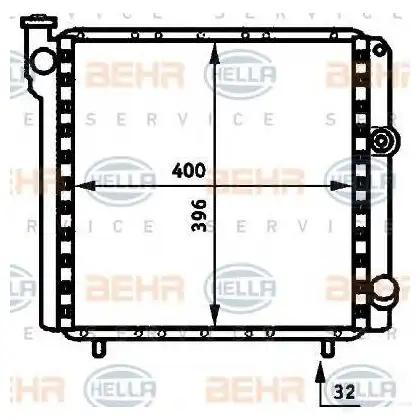 Радиатор охлаждения двигателя HELLA 8mk376716661 45744 _BEHR HELLA SERVICE_ QJ5N5N