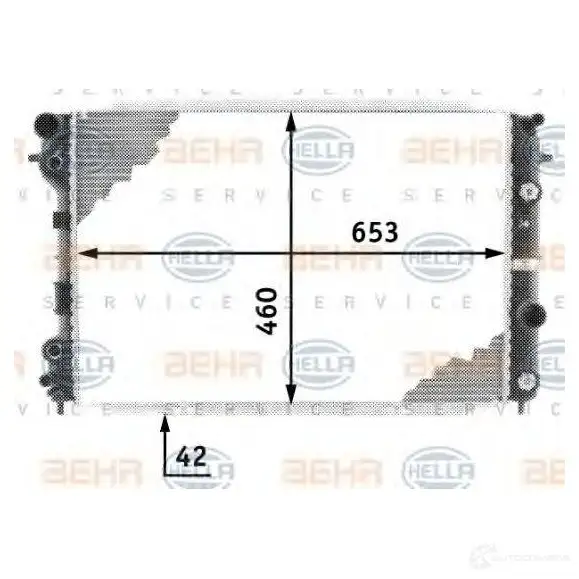 Радиатор охлаждения двигателя HELLA _BEHR HELLA SERVICE_ GOL9QK 45906 8mk376718691