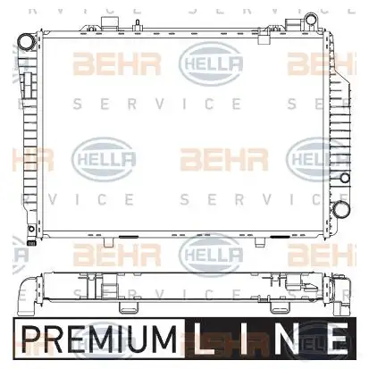 Радиатор охлаждения двигателя HELLA _BEHR HELLA SERVICE_ D3OW78E 8mk376711201 45250