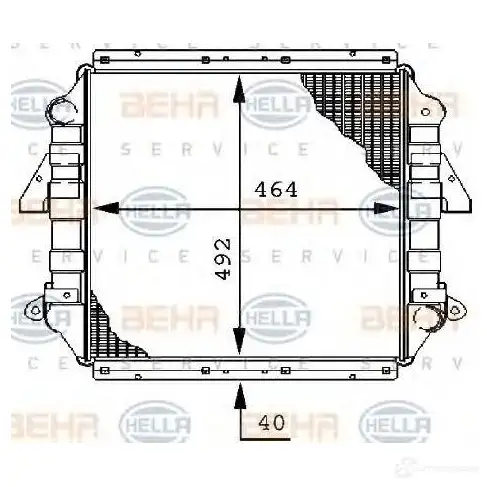 Радиатор охлаждения двигателя HELLA WKMQJ 8mk376706331 44942 _BEHR HELLA SERVICE_ изображение 0