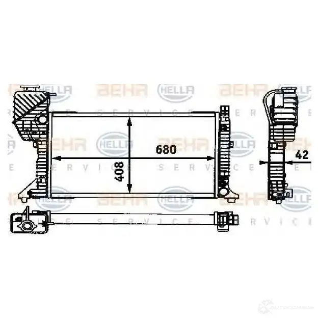 Радиатор охлаждения двигателя HELLA TKE9RD _BEHR HELLA SERVICE_ 8mk376721441 46127 изображение 4