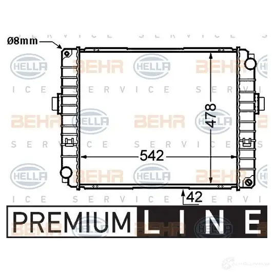 Радиатор охлаждения двигателя HELLA 46260 JILET 8mk376726631 _BEHR HELLA SERVICE_