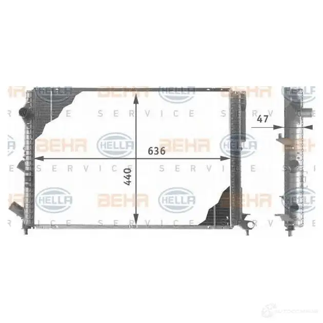Радиатор охлаждения двигателя HELLA _BEHR HELLA SERVICE_ 3FG22 44965 8mk376706561