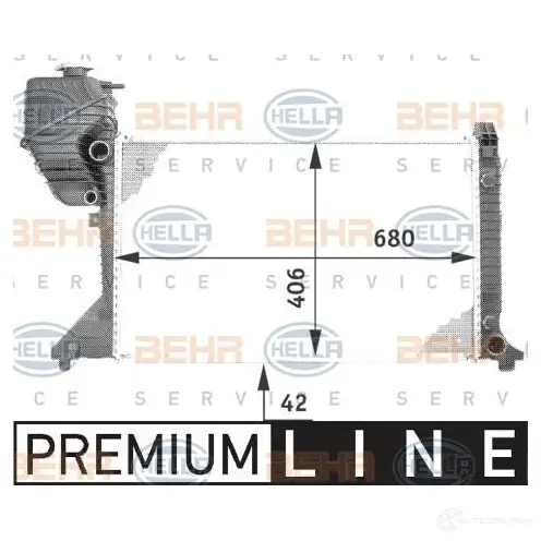 Радиатор охлаждения двигателя HELLA JT5PXLD 46162 _BEHR HELLA SERVICE_ 8mk376722001 изображение 0