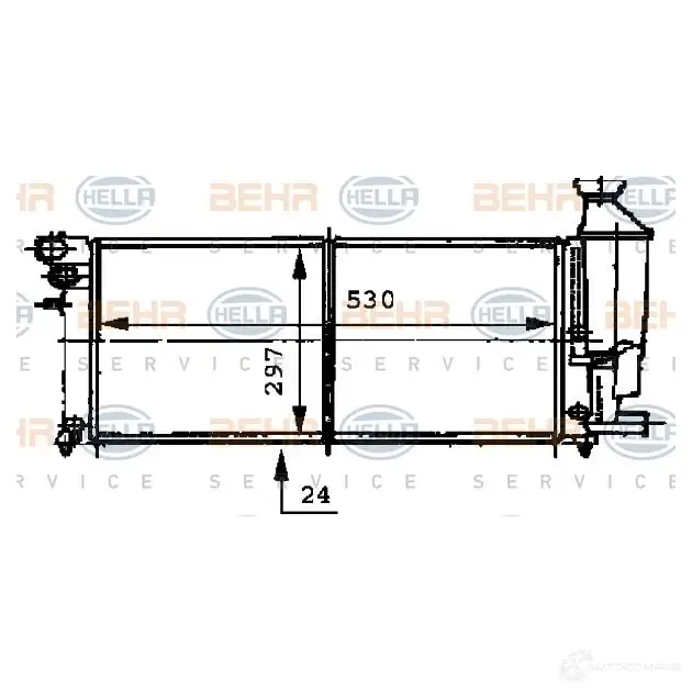 Радиатор охлаждения двигателя HELLA 8mk376716471 _BEHR HELLA SERVICE_ 45724 XK0WR