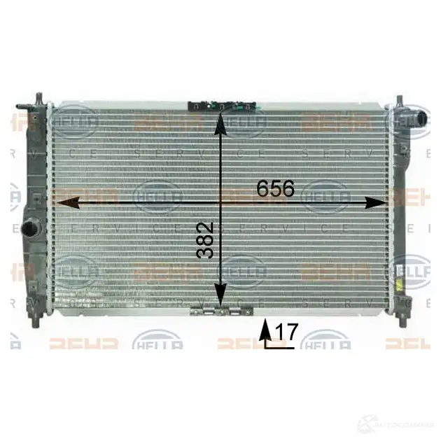Радиатор охлаждения двигателя HELLA 8mk376762581 U247EGE 46715 _BEHR HELLA SERVICE_