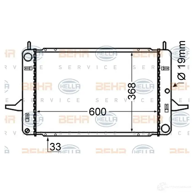 Радиатор охлаждения двигателя HELLA TFQFD1W 8mk376714121 _BEHR HELLA SERVICE_ 45520