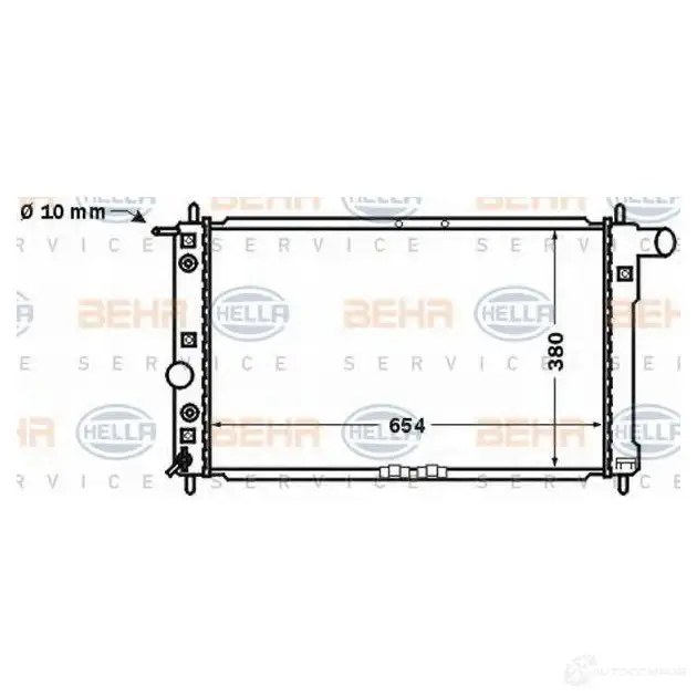 Радиатор охлаждения двигателя HELLA 46900 XCQG9D _BEHR HELLA SERVICE_ 8mk376767201 изображение 0