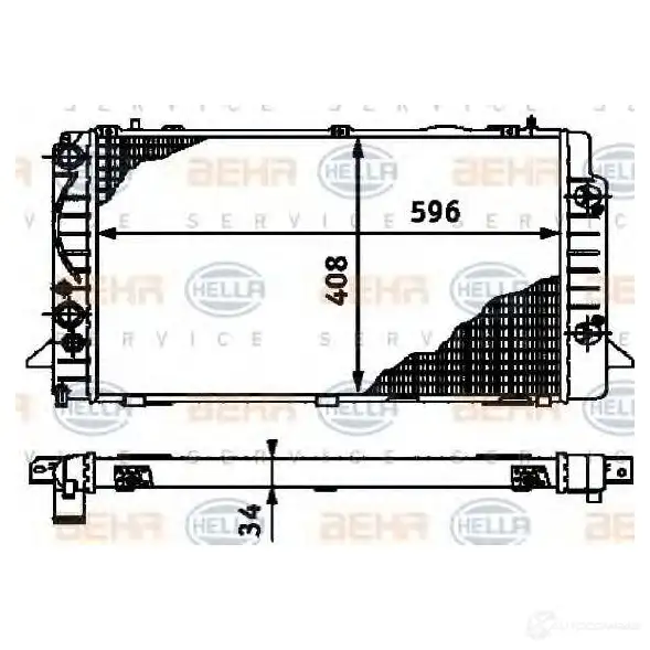 Радиатор охлаждения двигателя HELLA 8mk376714761 _BEHR HELLA SERVICE_ PQIAT 45591