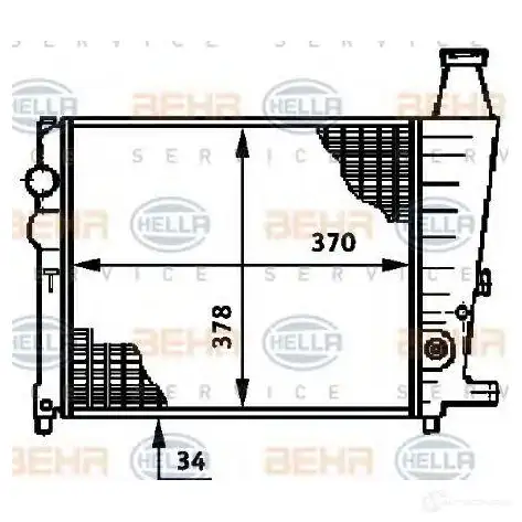 Радиатор охлаждения двигателя HELLA _BEHR HELLA SERVICE_ 8mk376719391 45960 VS5Y2XU