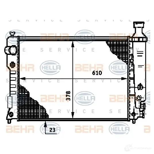 Радиатор охлаждения двигателя HELLA 8mk376719611 45983 5UFC5Q _BEHR HELLA SERVICE_