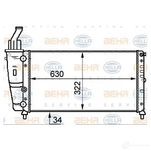 Радиатор охлаждения двигателя HELLA 8mk376718084 _BEHR HELLA SERVICE_ PHN7SO 45840