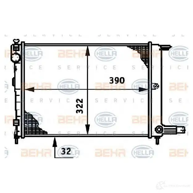 Радиатор охлаждения двигателя HELLA 45965 JRZRMF _BEHR HELLA SERVICE_ 8mk376719441