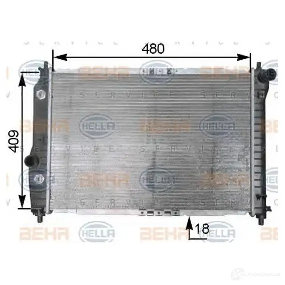 Радиатор охлаждения двигателя HELLA _BEHR HELLA SERVICE_ 8mk376762651 ANPMAU 46722